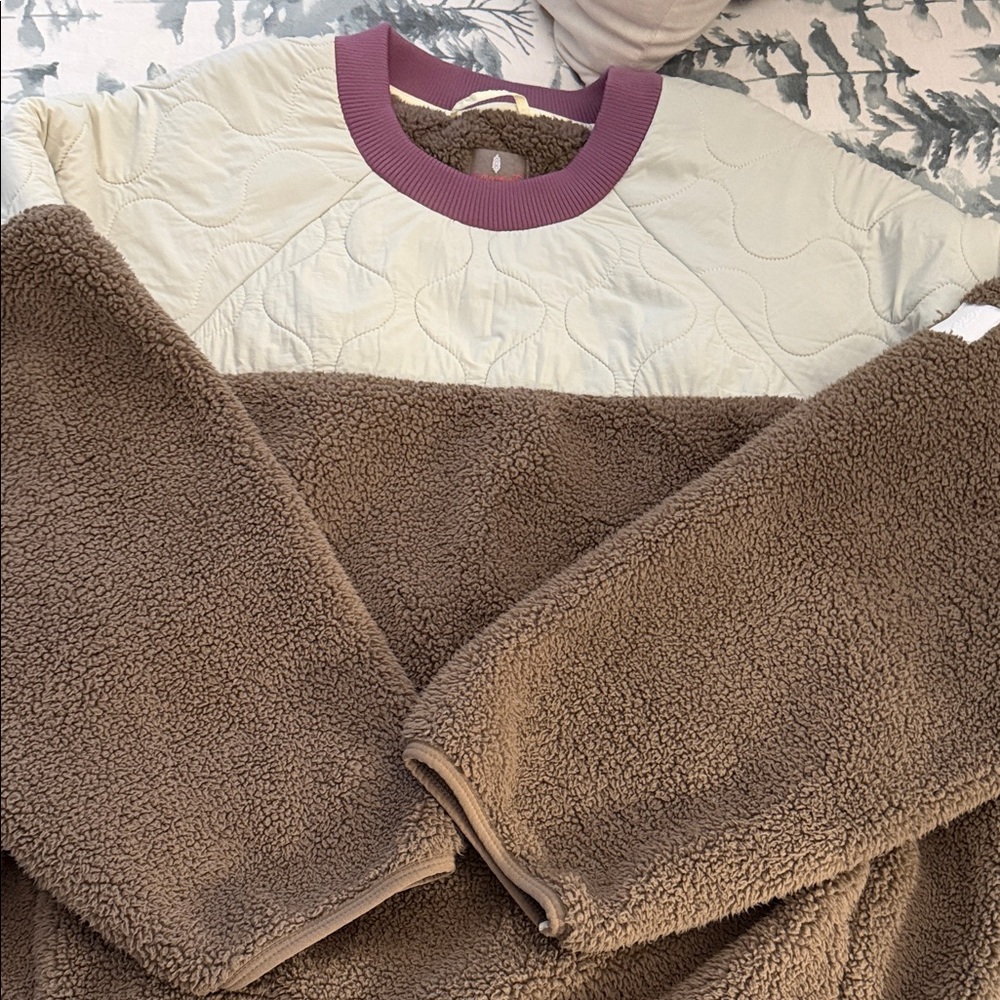 Women’s Free People Brown and Cream Sweater